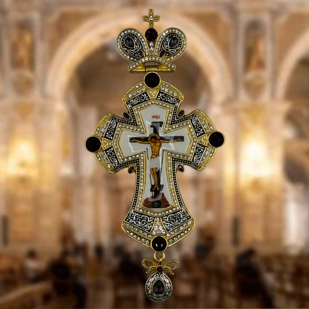 Orthodox Pectoral Cross with Panagia for Bishop Orthodox Pectoral Cross with Panagia for Bishop